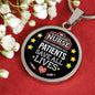 Mighty Nurse Gift Circle Necklace Stainless Steel or 18k Gold 18-22"-Express Your Love Gifts