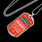 Mighty Nurse Nursing Necklace Stainless Steel or 18k Gold Dog Tag 24" Chain-Express Your Love Gifts