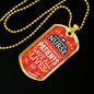 Mighty Nurse Nursing Necklace Stainless Steel or 18k Gold Dog Tag 24" Chain-Express Your Love Gifts