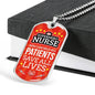 Mighty Nurse Nursing Necklace Stainless Steel or 18k Gold Dog Tag 24" Chain-Express Your Love Gifts