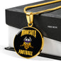 Minnesota Circle Pendant Football Fan Necklace Stainless Steel or 18k Gold 18-22" - Express Your Love Gifts