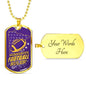 Minnesota Fan Football Sports Gift Necklace Stainless Steel or 18k Gold Dog Tag 24" Chain-Express Your Love Gifts