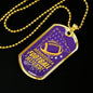 Minnesota Fan Football Sports Gift Necklace Stainless Steel or 18k Gold Dog Tag 24" Chain-Express Your Love Gifts