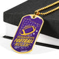 Minnesota Fan Football Sports Gift Necklace Stainless Steel or 18k Gold Dog Tag 24" Chain-Express Your Love Gifts