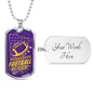 Minnesota Fan Football Sports Gift Necklace Stainless Steel or 18k Gold Dog Tag 24" Chain-Express Your Love Gifts