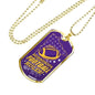 Minnesota Fan Football Sports Gift Necklace Stainless Steel or 18k Gold Dog Tag 24" Chain-Express Your Love Gifts