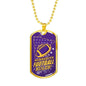 Minnesota Fan Football Sports Gift Necklace Stainless Steel or 18k Gold Dog Tag 24" Chain-Express Your Love Gifts