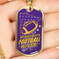 Minnesota Fan Football Sports Gift Necklace Stainless Steel or 18k Gold Dog Tag 24" Chain-Express Your Love Gifts