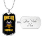 Minnesota Fan Necklace Dog Tag Stainless Steel or 18k Gold 24" Chain - Express Your Love Gifts