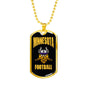 Minnesota Fan Necklace Dog Tag Stainless Steel or 18k Gold 24" Chain - Express Your Love Gifts