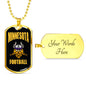 Minnesota Fan Necklace Dog Tag Stainless Steel or 18k Gold 24" Chain - Express Your Love Gifts