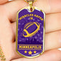 Minnesota Fan Sports Gift Necklace Stainless Steel or 18k Gold Dog Tag 24" Chain-Express Your Love Gifts