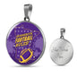 Minnesota Football Fan Circle Necklace Stainless Steel or 18k Gold 18-22" - Express Your Love Gifts