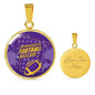 Minnesota Football Fan Circle Necklace Stainless Steel or 18k Gold 18-22" - Express Your Love Gifts
