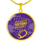 Minnesota Football Fan Circle Necklace Stainless Steel or 18k Gold 18-22" - Express Your Love Gifts