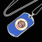 Minnesota State Flag Necklace Stainless Steel or 18k Gold Dog Tag 24" Chain - Express Your Love Gifts