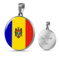 Moldova Flag Necklace Moldova Flag Stainless Steel or 18k Gold 18-22" - Express Your Love Gifts