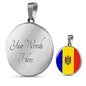 Moldova Flag Necklace Moldova Flag Stainless Steel or 18k Gold 18-22" - Express Your Love Gifts