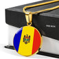 Moldova Flag Necklace Moldova Flag Stainless Steel or 18k Gold 18-22" - Express Your Love Gifts