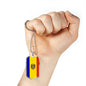 Moldova Flag Necklace Moldova Flag Stainless Steel or 18k Gold Dog Tag 24" - Express Your Love Gifts