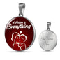 Mom A Mother Is Everything Circle Necklace Stainless Steel or 18k Gold 18-22"-Express Your Love Gifts