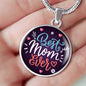 Mom Circle Necklace Stainless Steel or 18k Gold 18-22" - Express Your Love Gifts