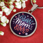 Mom Circle Necklace Stainless Steel or 18k Gold 18-22" - Express Your Love Gifts