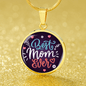 Mom Circle Necklace Stainless Steel or 18k Gold 18-22" - Express Your Love Gifts