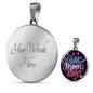 Mom Circle Necklace Stainless Steel or 18k Gold 18-22" - Express Your Love Gifts