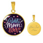 Mom Circle Necklace Stainless Steel or 18k Gold 18-22" - Express Your Love Gifts