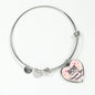 Mom I Promise To Treasure You Forever Heart Bangle Stainless Steel or 18k Gold 18-22" - Express Your Love Gifts
