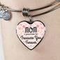 Mom I Promise To Treasure You Forever Heart Bangle Stainless Steel or 18k Gold 18-22" - Express Your Love Gifts