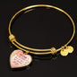 Mom I'Ve Lived My Whole Life Stainless Steel or 18k Gold Heart Bracelet Bangle - Express Your Love Gifts