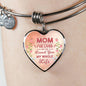 Mom I'Ve Lived My Whole Life Stainless Steel or 18k Gold Heart Bracelet Bangle - Express Your Love Gifts