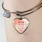 Mom I'Ve Lived My Whole Life Stainless Steel or 18k Gold Heart Bracelet Bangle - Express Your Love Gifts