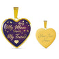 Mom Love Message Always My Mom Stainless Steel or 18k Gold Heart Pendant Necklace 18-22"-Express Your Love Gifts