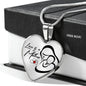 Mom Love Message Love Is A Mother Necklace Stainless Steel or 18k Gold Heart Pendant 18-22"-Express Your Love Gifts