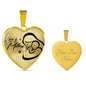 Mom Love Message Love Is A Mother Necklace Stainless Steel or 18k Gold Heart Pendant 18-22"-Express Your Love Gifts