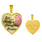Mom Love Messagemother And Daughter Forever Necklace Stainless Steel or 18k Gold Heart Pendant 18-22"-Express Your Love Gifts
