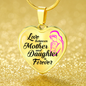 Mom Love Messagemother And Daughter Forever Necklace Stainless Steel or 18k Gold Heart Pendant 18-22"-Express Your Love Gifts