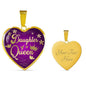 Mom Message Daughter Of A Queen Mother Daughter Heart Pendant Stainless Steel or 18k Gold Heart Pendant 18-22"''-Express Your Love Gifts