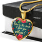 Mom Message You'Re The Best Necklace Stainless Steel or 18k Gold Heart Pendant 18-22" - Express Your Love Gifts