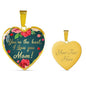 Mom Message You'Re The Best Necklace Stainless Steel or 18k Gold Heart Pendant 18-22" - Express Your Love Gifts