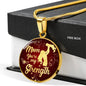 Mom Necklace Gift Mom You'Re My Strength Stainless Steel Circle Pendant 18k Gold 18-22" - Express Your Love Gifts
