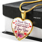 Mom Thank You Stainless Steel or 18k Gold Heart Necklace 18-22" - Express Your Love Gifts