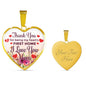 Mom Thank You Stainless Steel or 18k Gold Heart Necklace 18-22" - Express Your Love Gifts
