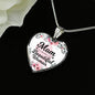 Mom You Are A Beautiful Woman Necklace Stainless Steel or 18k Gold Heart Pendant 18-22" - Express Your Love Gifts