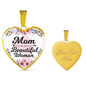 Mom You Are A Beautiful Woman Necklace Stainless Steel or 18k Gold Heart Pendant 18-22" - Express Your Love Gifts