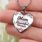 Mom You Are A Beautiful Woman Necklace Stainless Steel or 18k Gold Heart Pendant 18-22" - Express Your Love Gifts