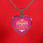 Mom You Are My Queen Heart Pendant Stainless Steel or 18k Gold Heart Pendant 18-22"-Express Your Love Gifts